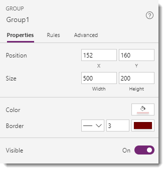 Formatting a group